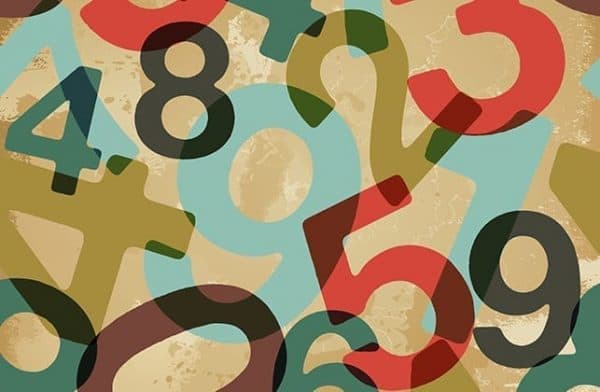 Panolam Scattered Numbers DG0061 HPL surface pattern