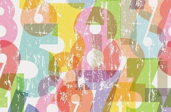 Panolam Stamped Numbers DG0060 HPL surface pattern